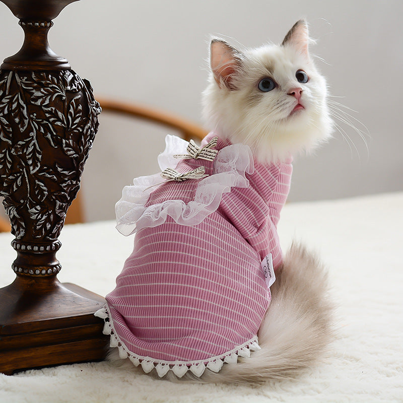 Cat Clothes Summer Shirt Thin Kitten Cute Pet Dress