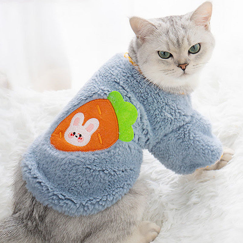 Cat Winter Warm Fleece Jumper Pet Clothes Coat