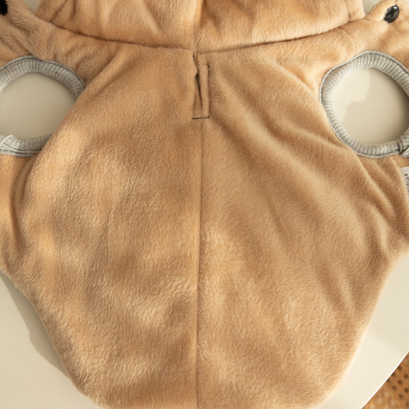 Cute Dinosaur Pet Winter Clothes Cat Plush Jacket Coat Hoodies