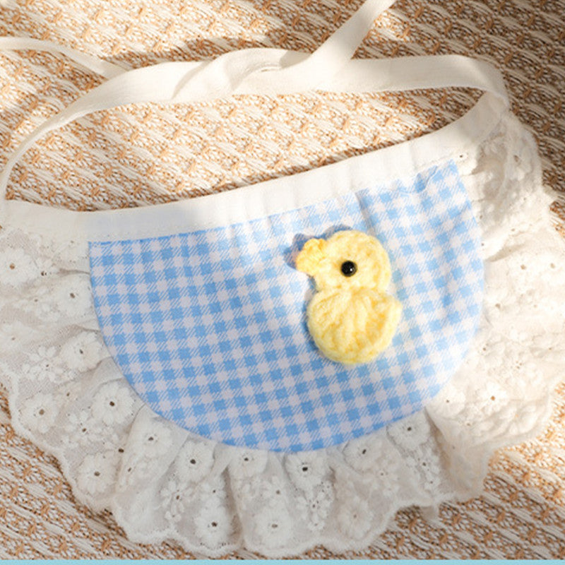 Cat Cute Bib Plaid Dog Pet Bandanas