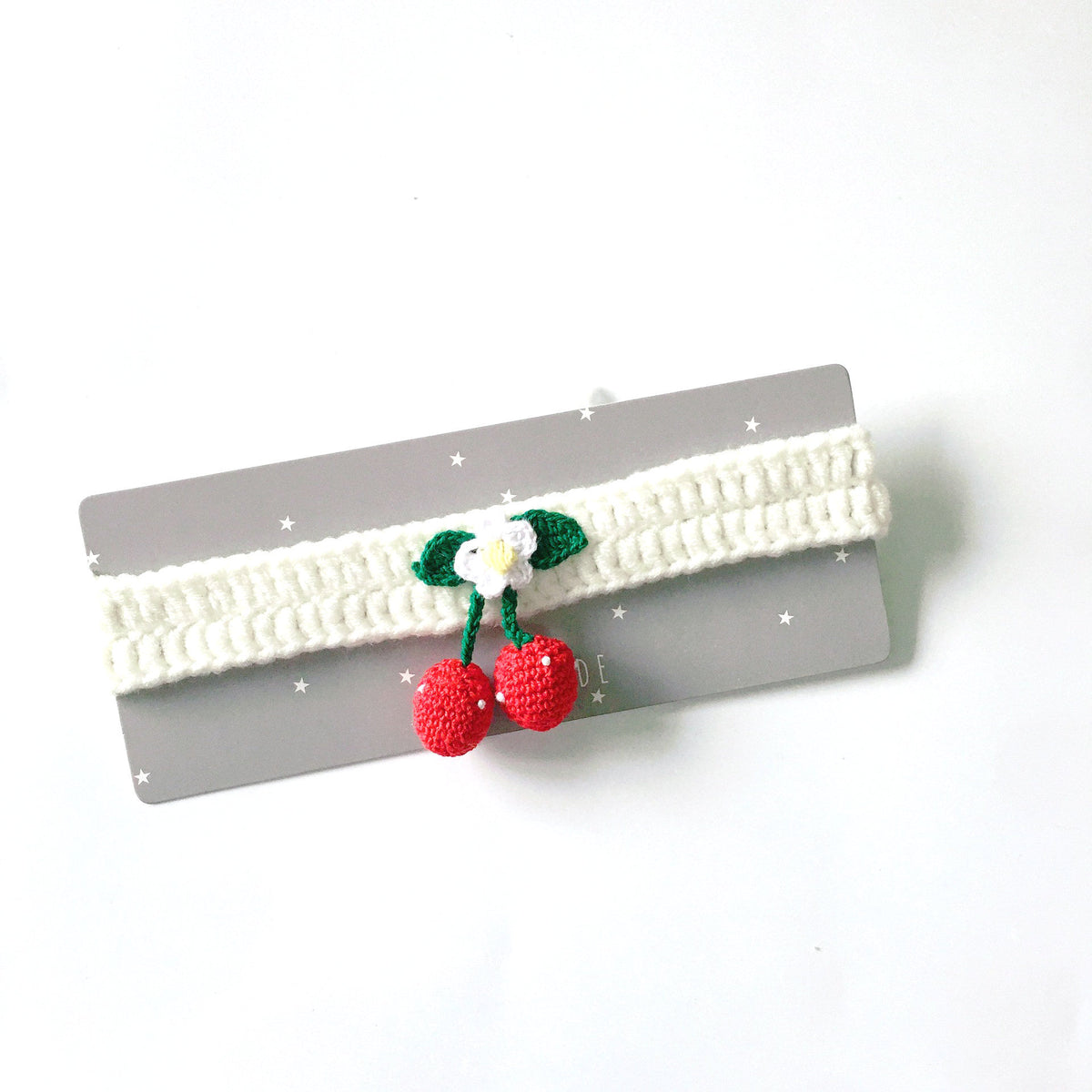 Cat Crochet Cherry Cute Collars Pet Bandana