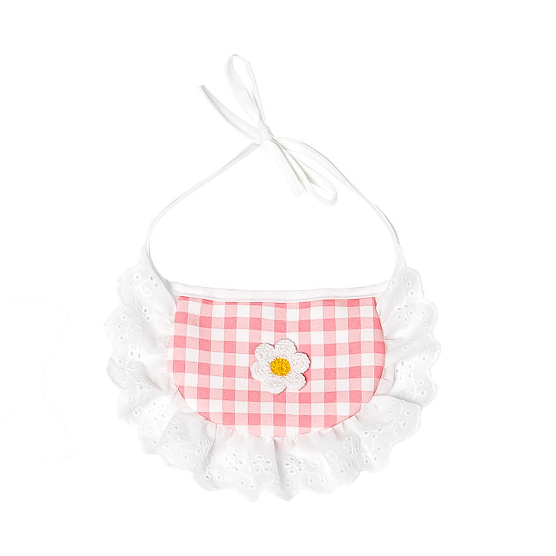 Cat Plaid Bibs Bandana Pet Bow Knot Bow Tie