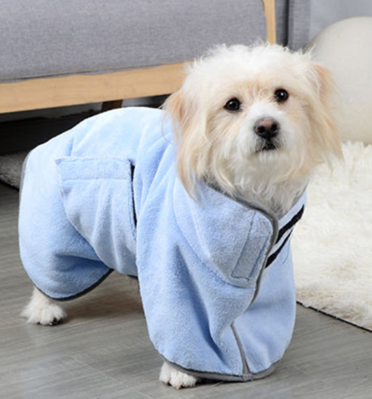 Pet Absorbent Towels Dogs Dry Their Robes With A Bath Towel