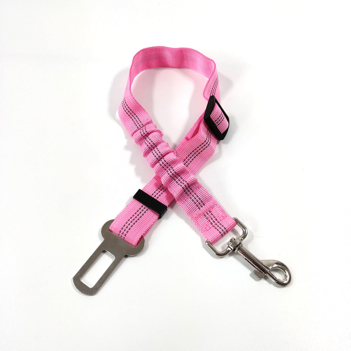 Dog Seat Belt Car Harness Durable Nylon Reflective Bungee Fabric Tether