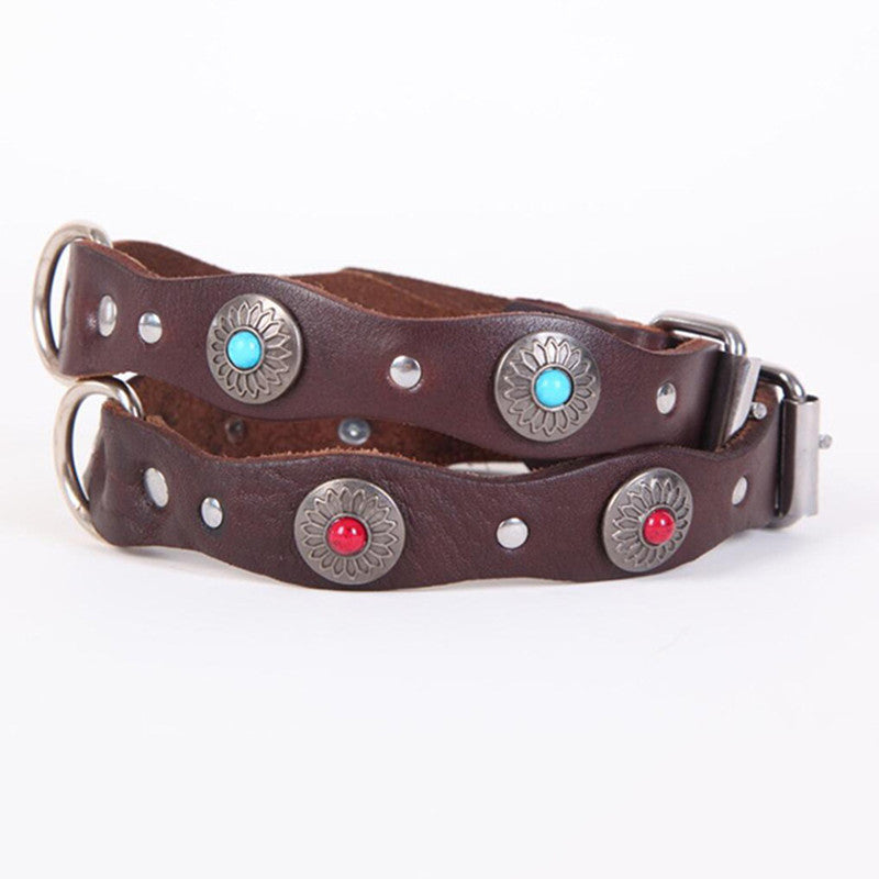 Dog Pet Diamond Retro Ethnic Collars