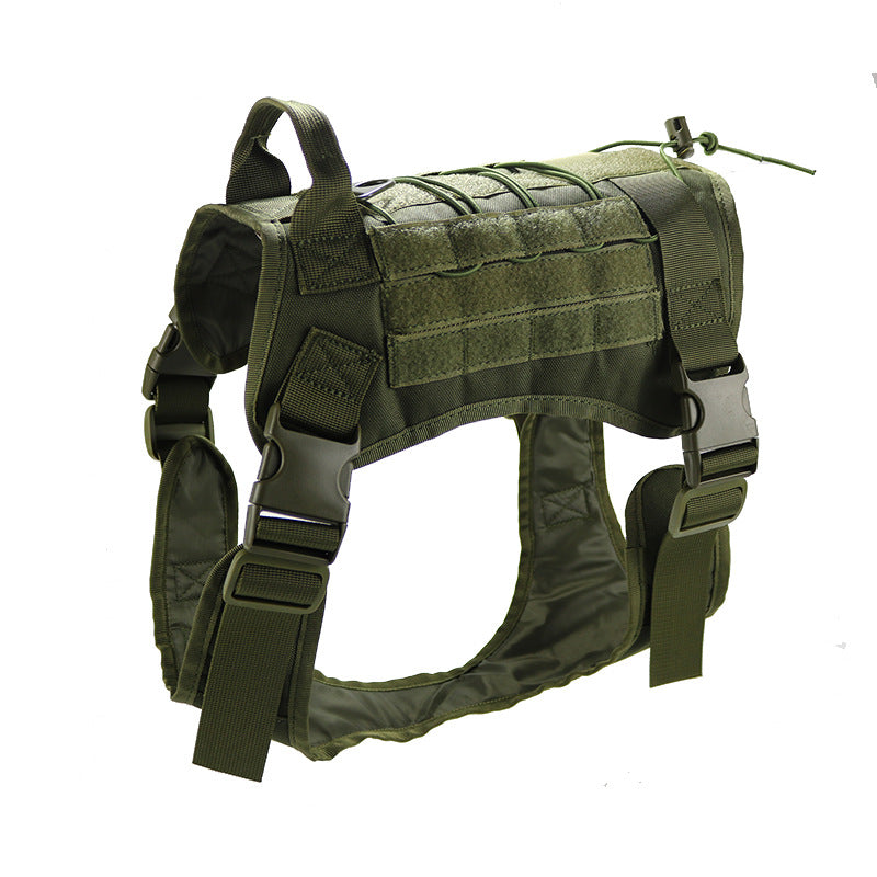 Pet Dog Outdoor Training Tactical Harness Vest With Leash