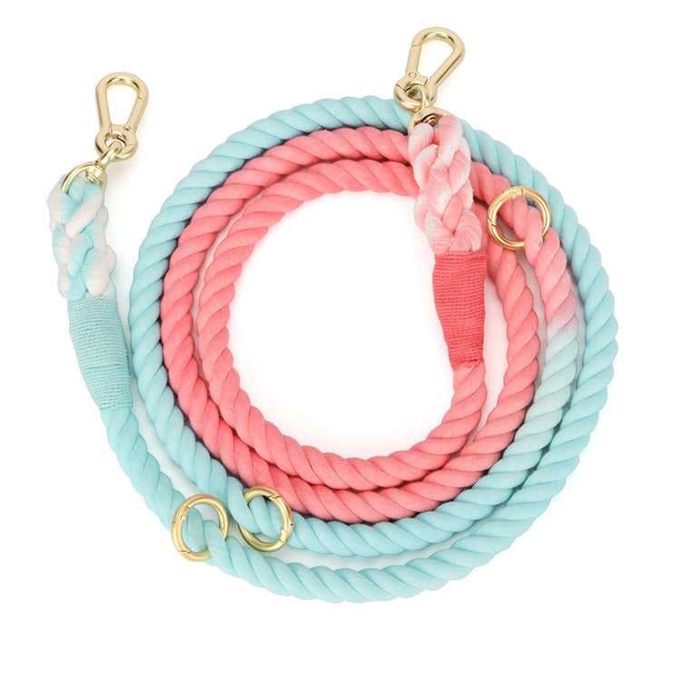 Anti-Scape Firm Gradient Color Dog Traction Leash Rope