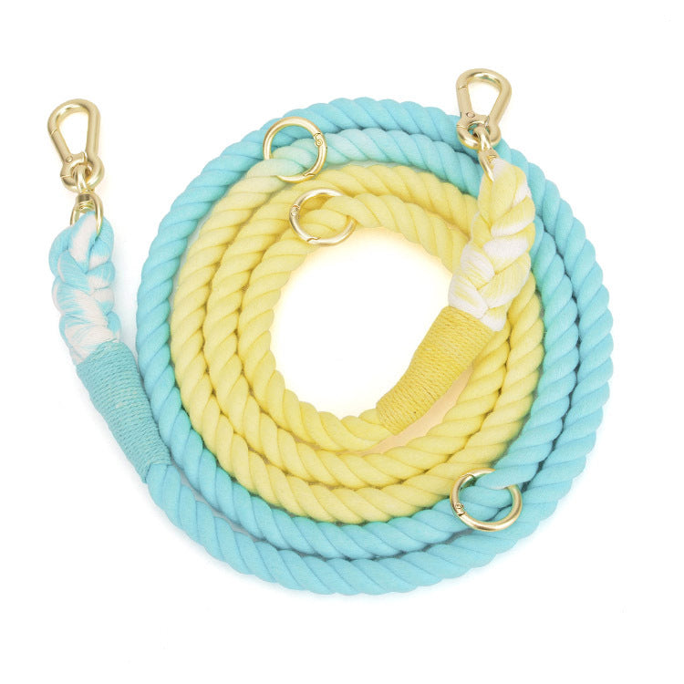Anti-Scape Firm Gradient Color Dog Traction Leash Rope