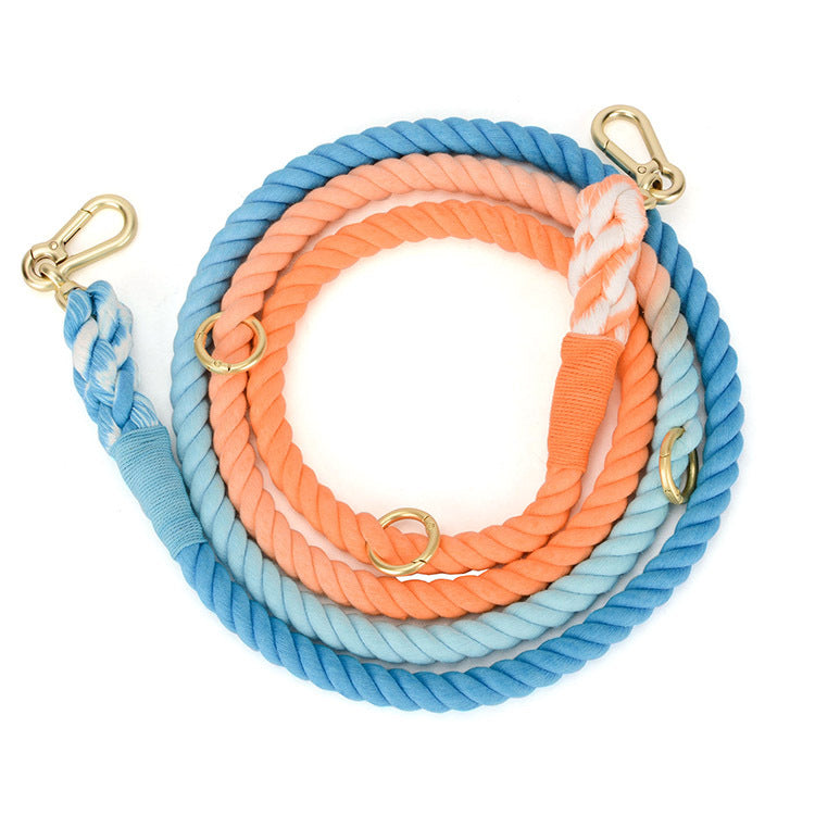 Anti-Scape Firm Gradient Color Dog Traction Leash Rope