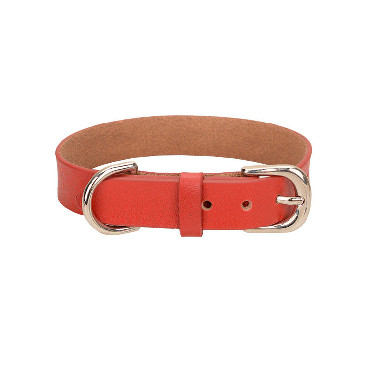 Dog Leather Collars Pet Supplies