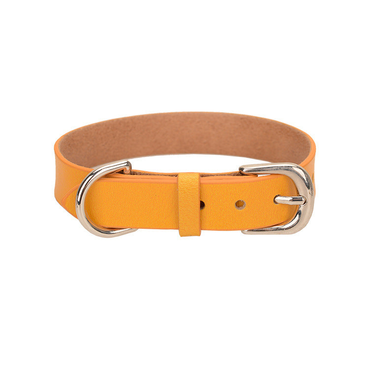 Dog Leather Collars Pet Supplies