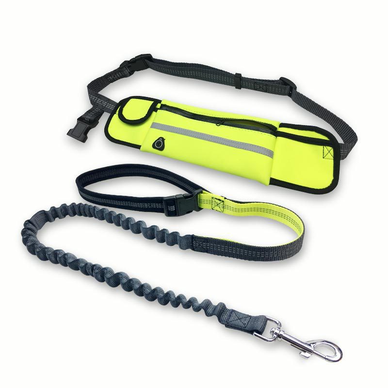 Pet Dog Leashes with Running Bag Hands Free Reflective Traction Rope
