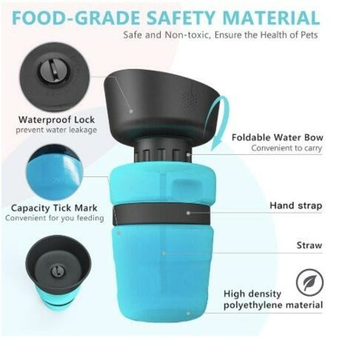 Pet Outdoor Foldable Bottle Dog Travel Water Bottle - [[Product type]] | Buffy's
