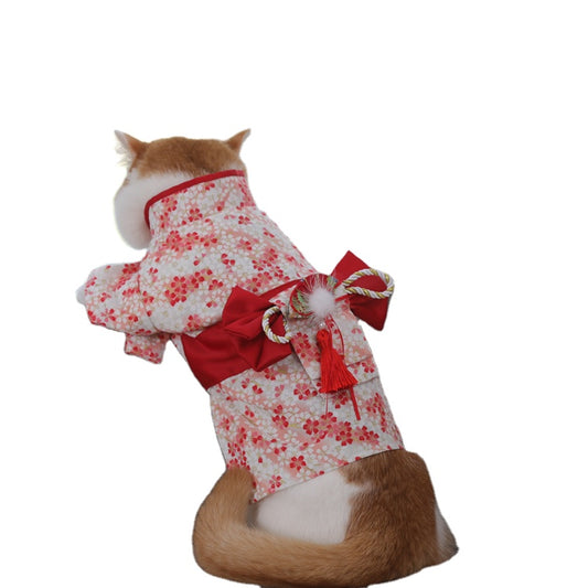 Sakura cat kitty Japan kimono spring summer thin style clothes fashion dresses