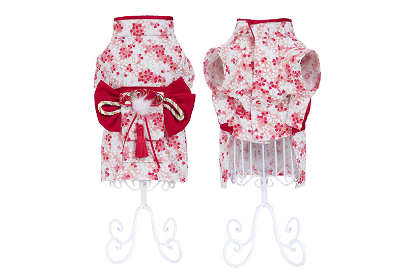 Sakura cat kitty Japan kimono spring summer thin style clothes fashion dresses