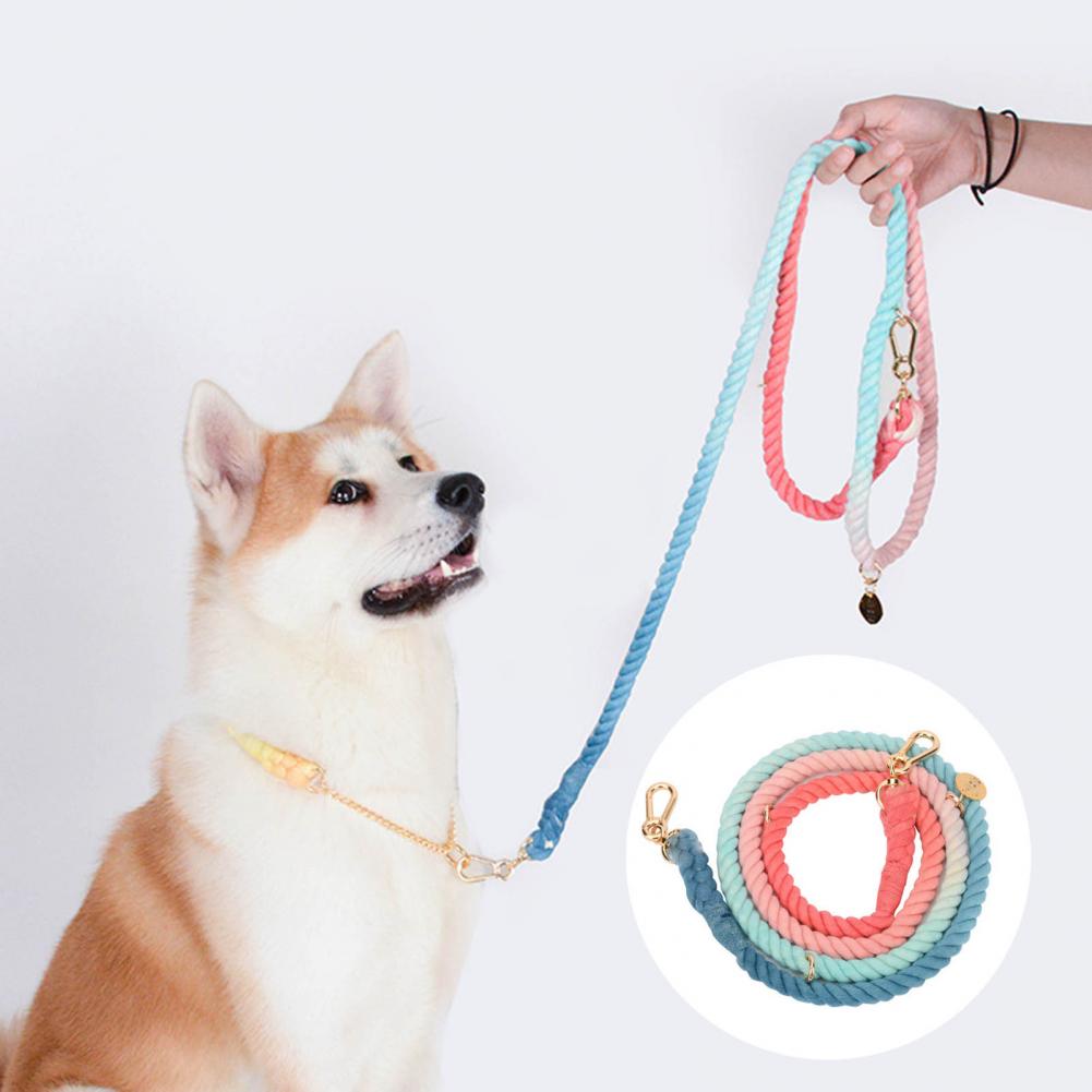 Anti-Scape Firm Gradient Color Dog Traction Leash Rope