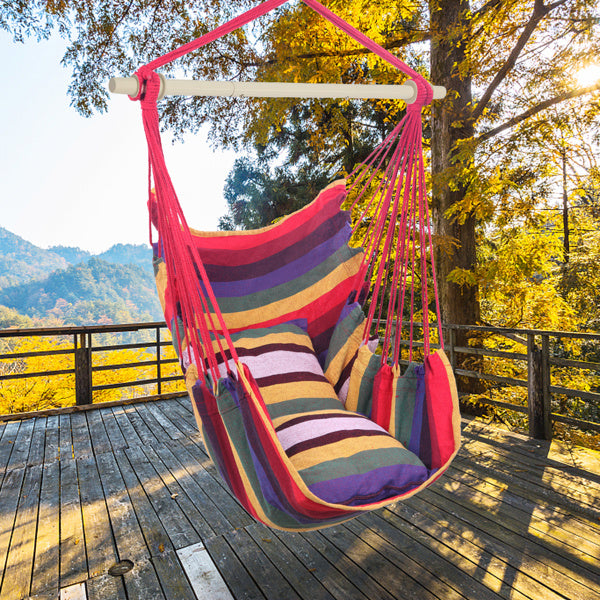 CozyCloud™ – Rainbow Hanging Chair with 2 Cushions - [[Product type]] | Buffy's