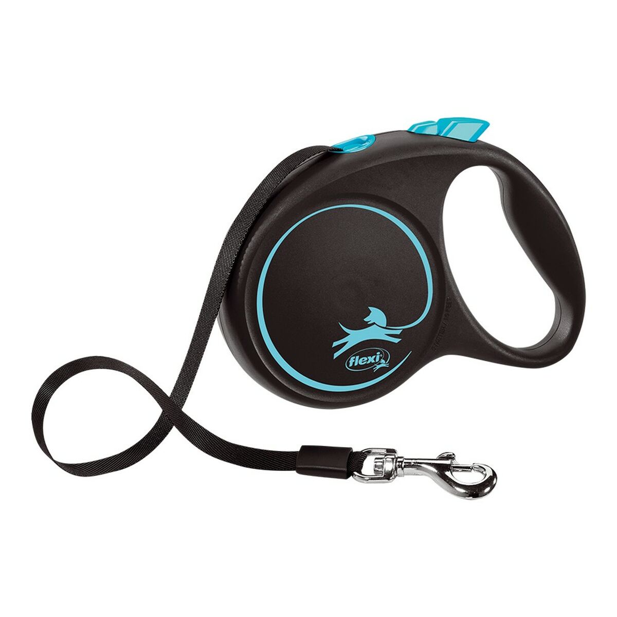 Dog Lead Flexi BLACK DESIGN 5 m Blue Size M - [[Product type]] | Buffy's