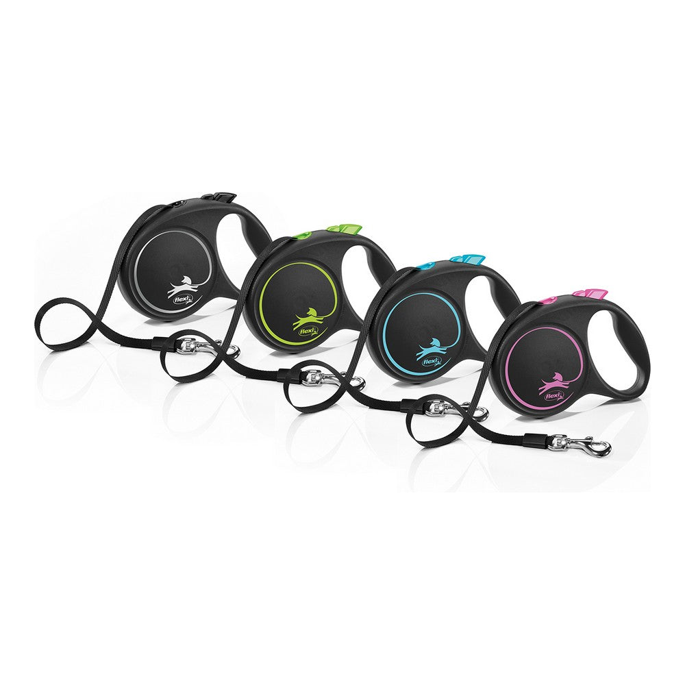 Dog Lead Flexi BLACK DESIGN 5 m Blue Size M - [[Product type]] | Buffy's