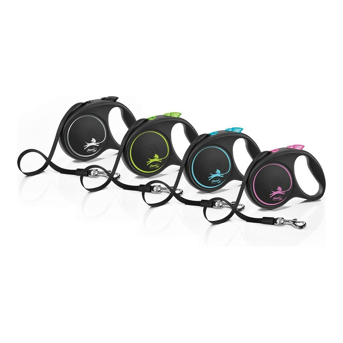 Dog Lead Flexi BLACK DESIGN 5 m Blue Size M - [[Product type]] | Buffy's