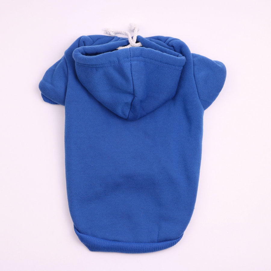 Pet Cat Solid Hooded Sweatshirt Winter Warm Hoodies Outfit