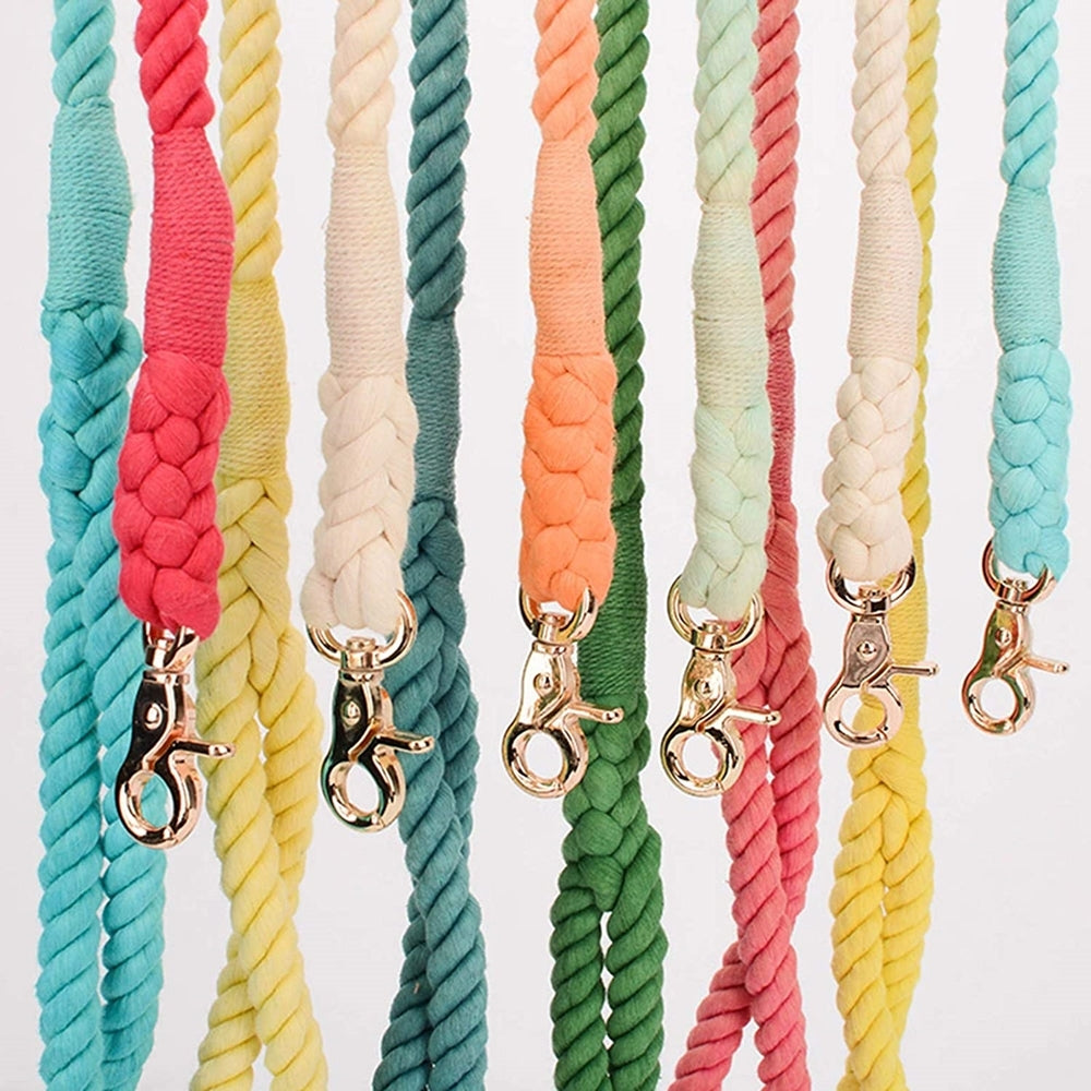 1.5M Colorful Pet Leash Round Cotton Long Dogs Traction Rope