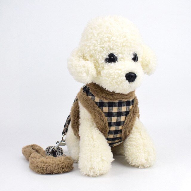 Warm Pet Dog Harness Chest Strap Adjustable Vest Leash