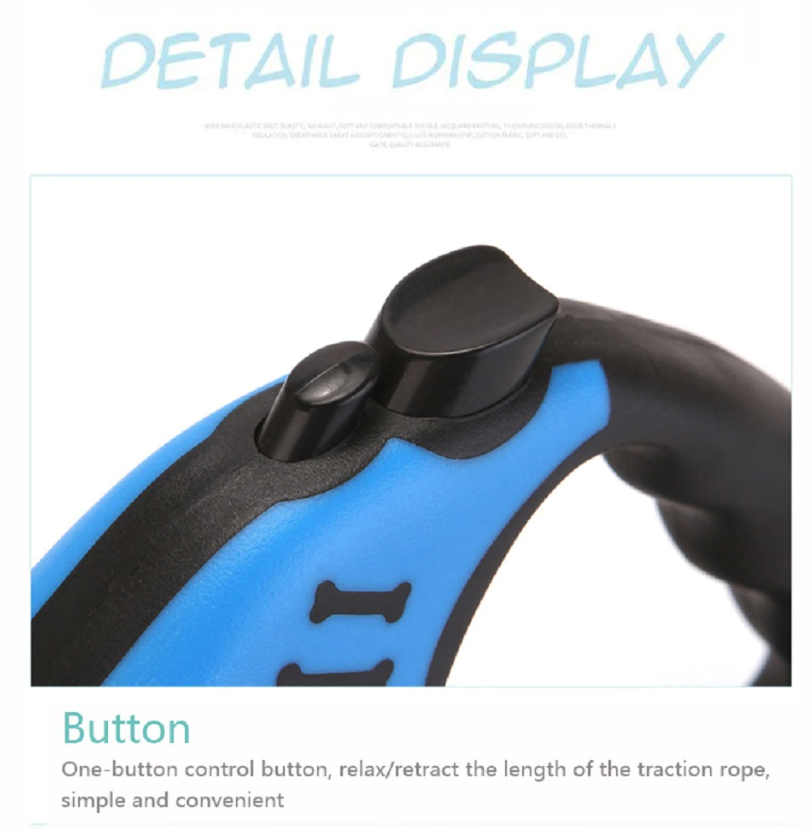 16.5FT Automatic Retractable Dog Leash Pet Collar Automatic Walking - [[Product type]] | Buffy's