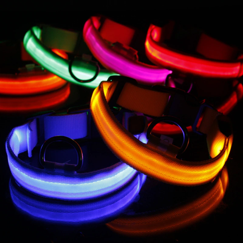 LED Adjustable Dog Collar Blinking Flashing Light Up Glow Pets Safety - [[Product type]] | Buffy's