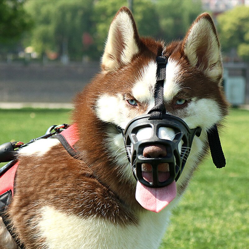 Soft Rubber Muzzle For Dogs Adjustable Puppy Mouth Cover