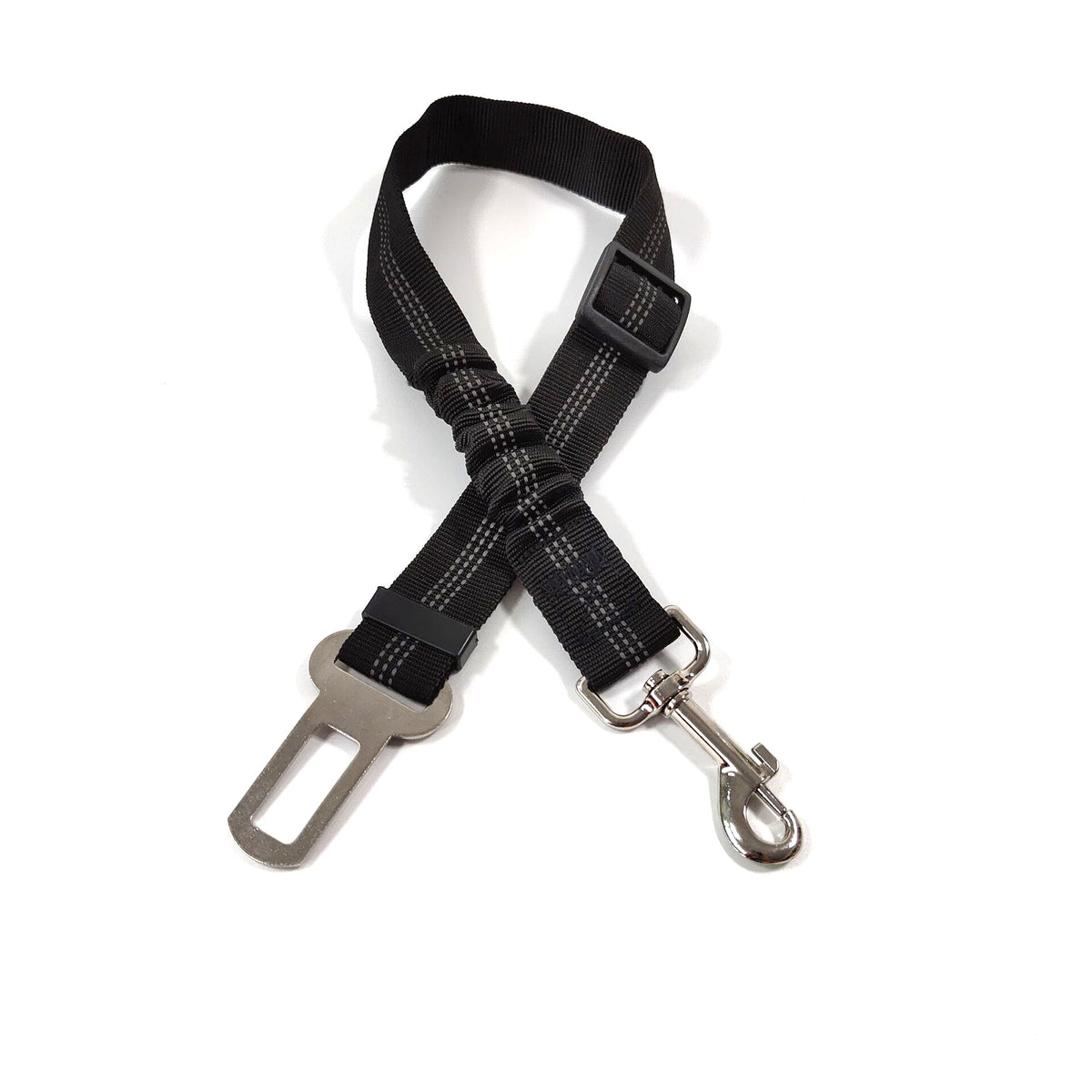 Dog Seat Belt Car Harness Durable Nylon Reflective Bungee Fabric Tether