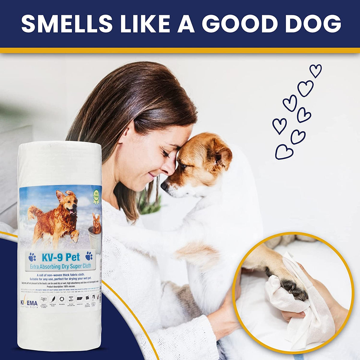 Cloth Wipes, 50-Pack: Handle Pee, Poop & Wet Fur with Ease! - [[Product type]] | Buffy's