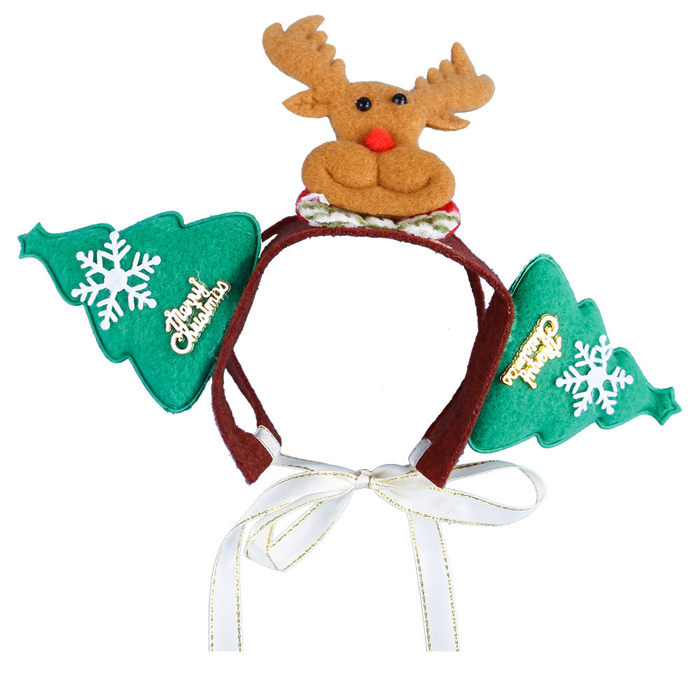 Cat Christmas Headdress Pet Headgear Xmas Hats