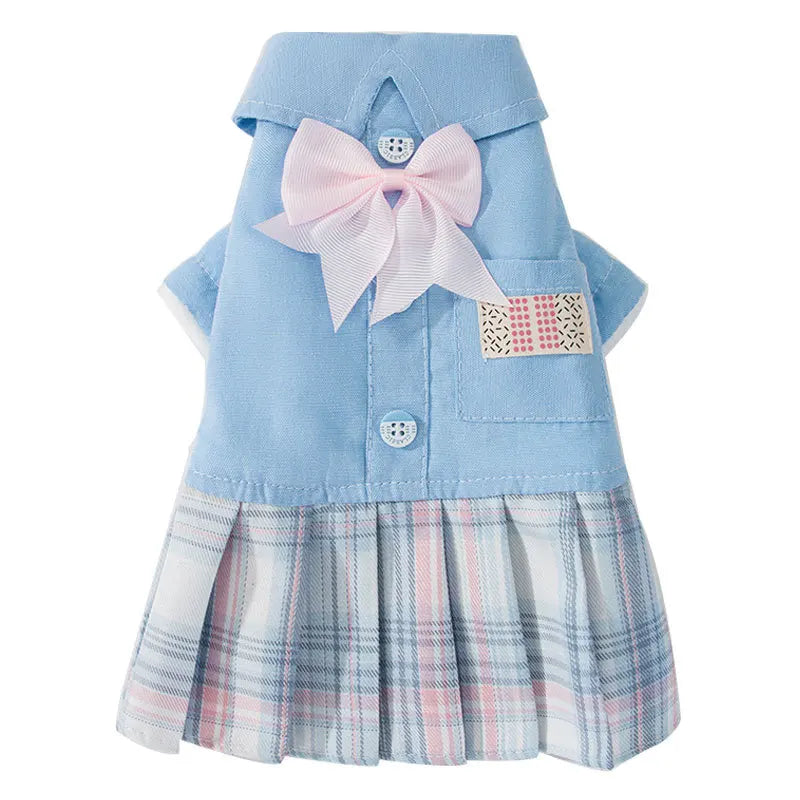 Autumn Cat College Dress Pet Clothes