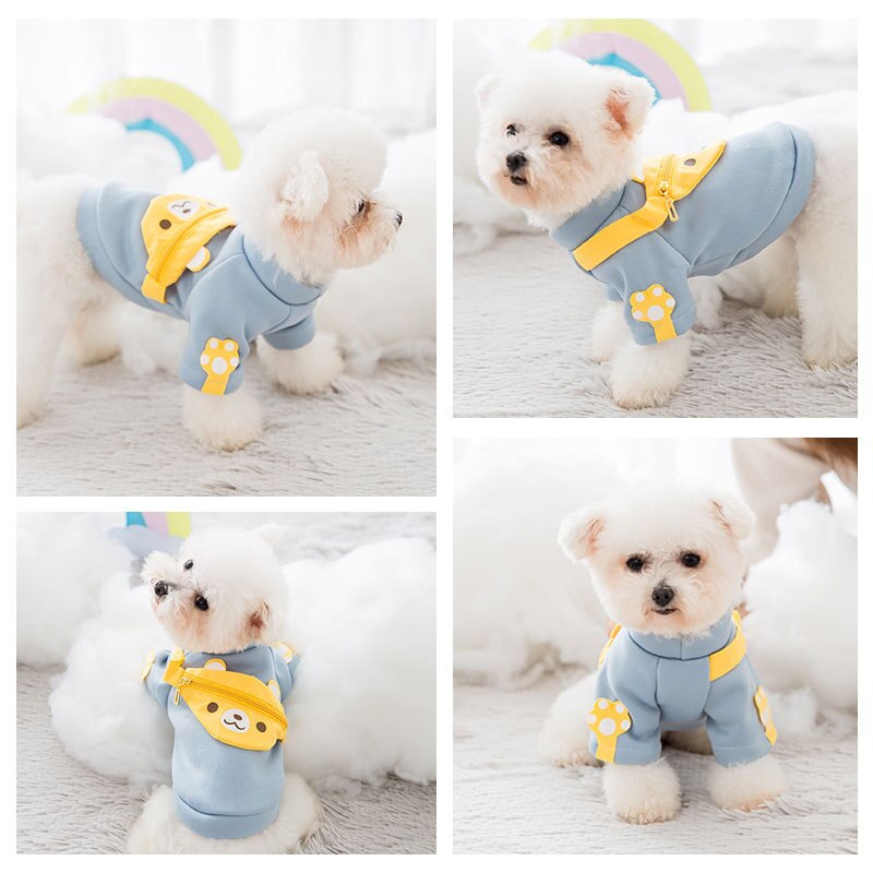 Dog Cartoon Cute Jumper Two-legged Cat Pet Clothes Coat
