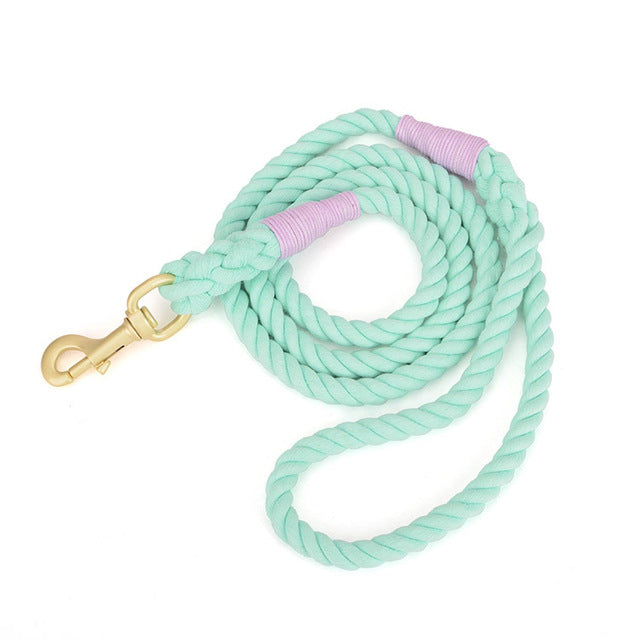 Pet Dog Woven Cotton Rope Leash Lead