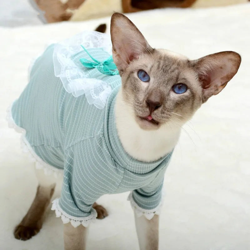 Cat Clothes Summer Shirt Thin Kitten Cute Pet Dress