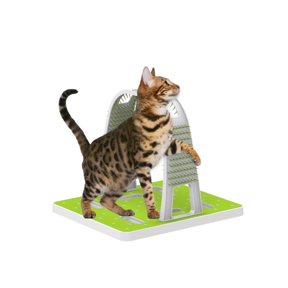 Cat Grooming Arch - Intercative Self Groom Brush + Scratcher Play - [[Product type]] | Buffy's