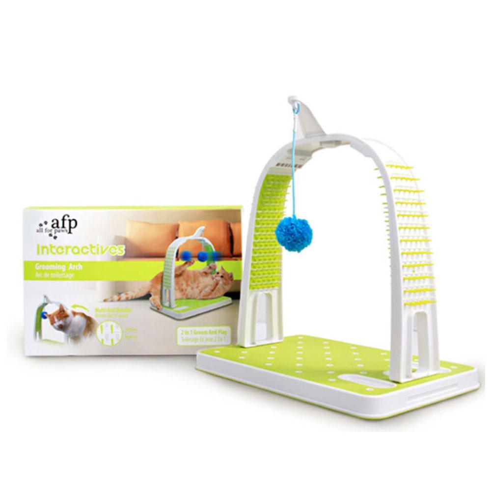 Cat Grooming Arch - Intercative Self Groom Brush + Scratcher Play - [[Product type]] | Buffy's