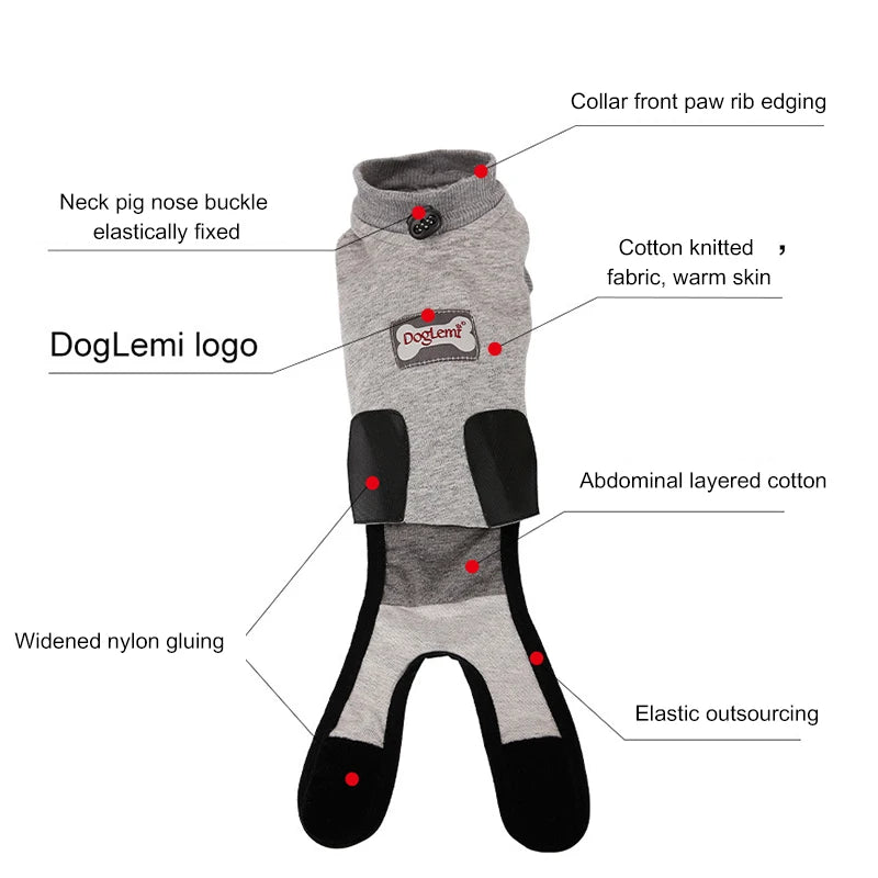 Cat Recovery Outfit Clothes Vest Jumper E-Collar