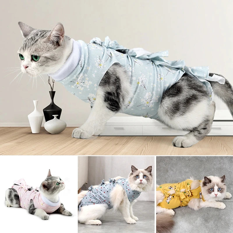 Cat Surgical Recovery Suits After Surgery Wear Pet Clothes