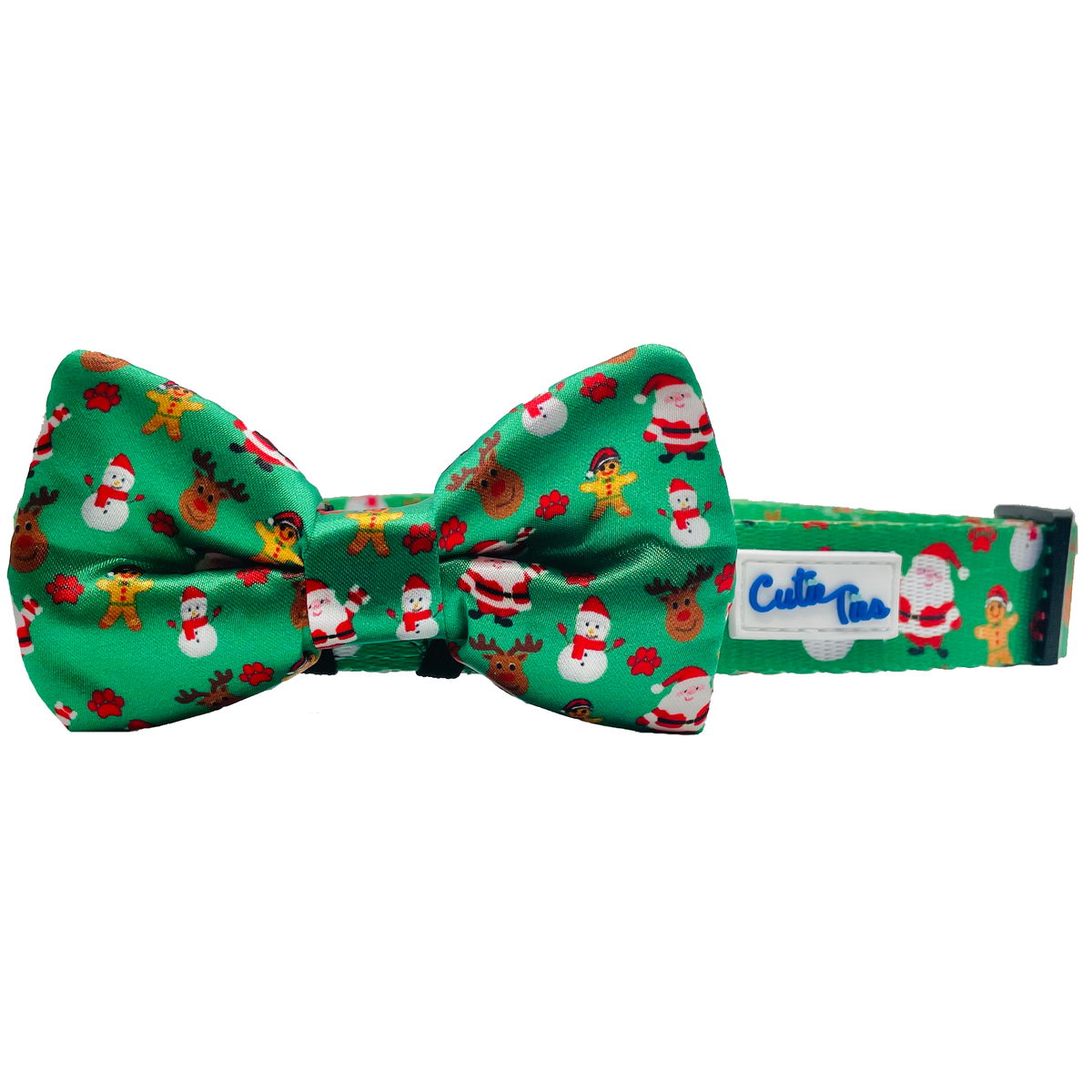 Christmas Festive Green Holiday Dog Collar - [[Product type]] | Buffy's