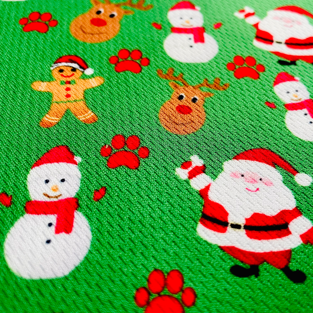 Christmas Festive Green Holiday Tie On Dog Bandana - [[Product type]] | Buffy's