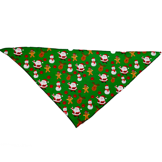 Christmas Festive Green Holiday Tie On Dog Bandana - [[Product type]] | Buffy's