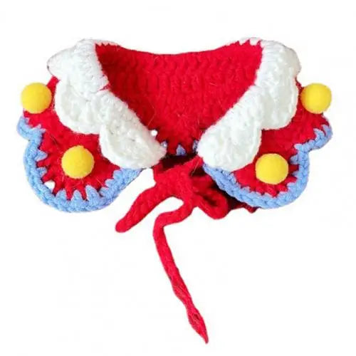 Pet Collar Towel Exquisite Neckerchief Soft Christmas Cats Petal Bibs