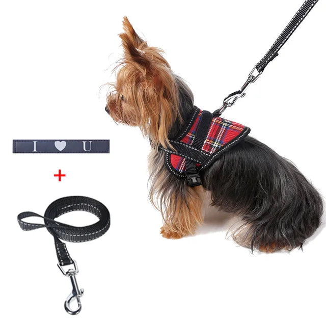 Reflective Safety Belt Dog Chest Strap Harness Lead Rope