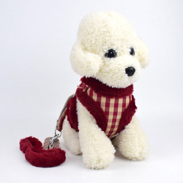 Warm Pet Dog Harness Chest Strap Adjustable Vest Leash