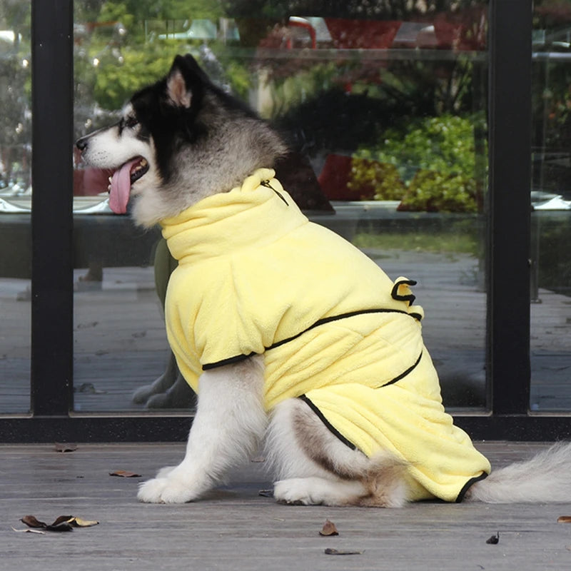 Dog Bathrobe Absorbent Quick Dry Winter Warm Pet Clothes