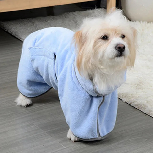Pet Absorbent Towels Dogs Dry Their Robes With A Bath Towel