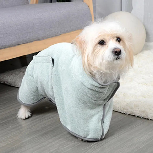 Pet Absorbent Towels Dogs Dry Their Robes With A Bath Towel